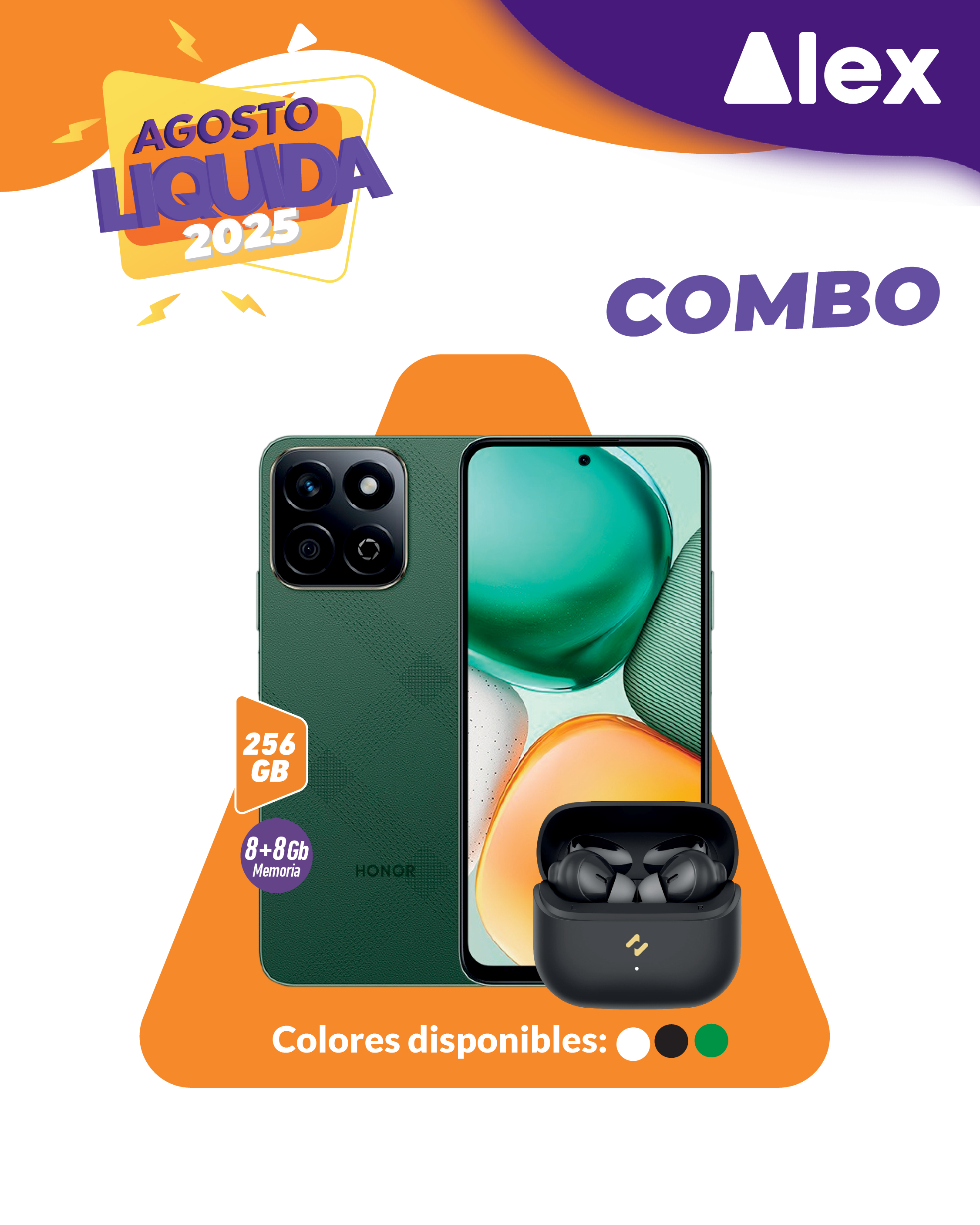 COMBO_CELULAR HONOR + AURICULAR_AGOSTO LIQUIDA