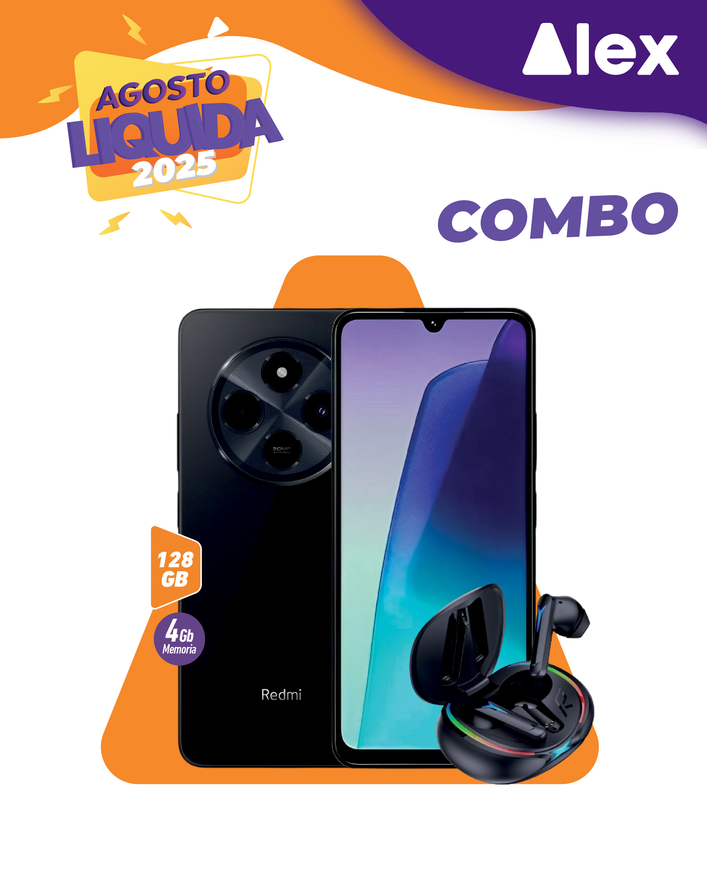 COMBO_CELULAR XIAOMI 14C + AURICULAR QUANTA_AGOSTO LIQUIDA