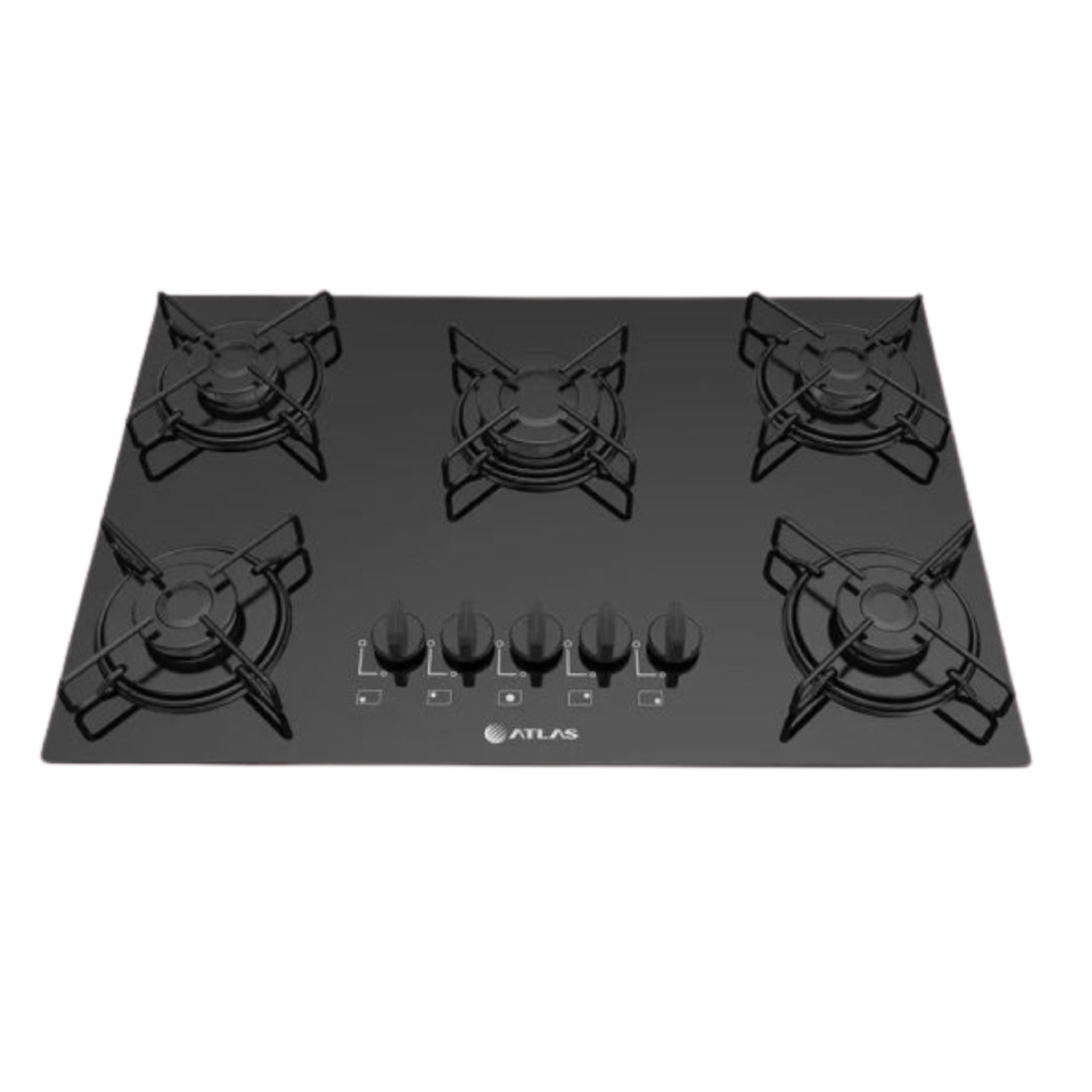 Anafe Atlas A Gas 5H Cooktop Agile Up Glass 1H Mega Llama
