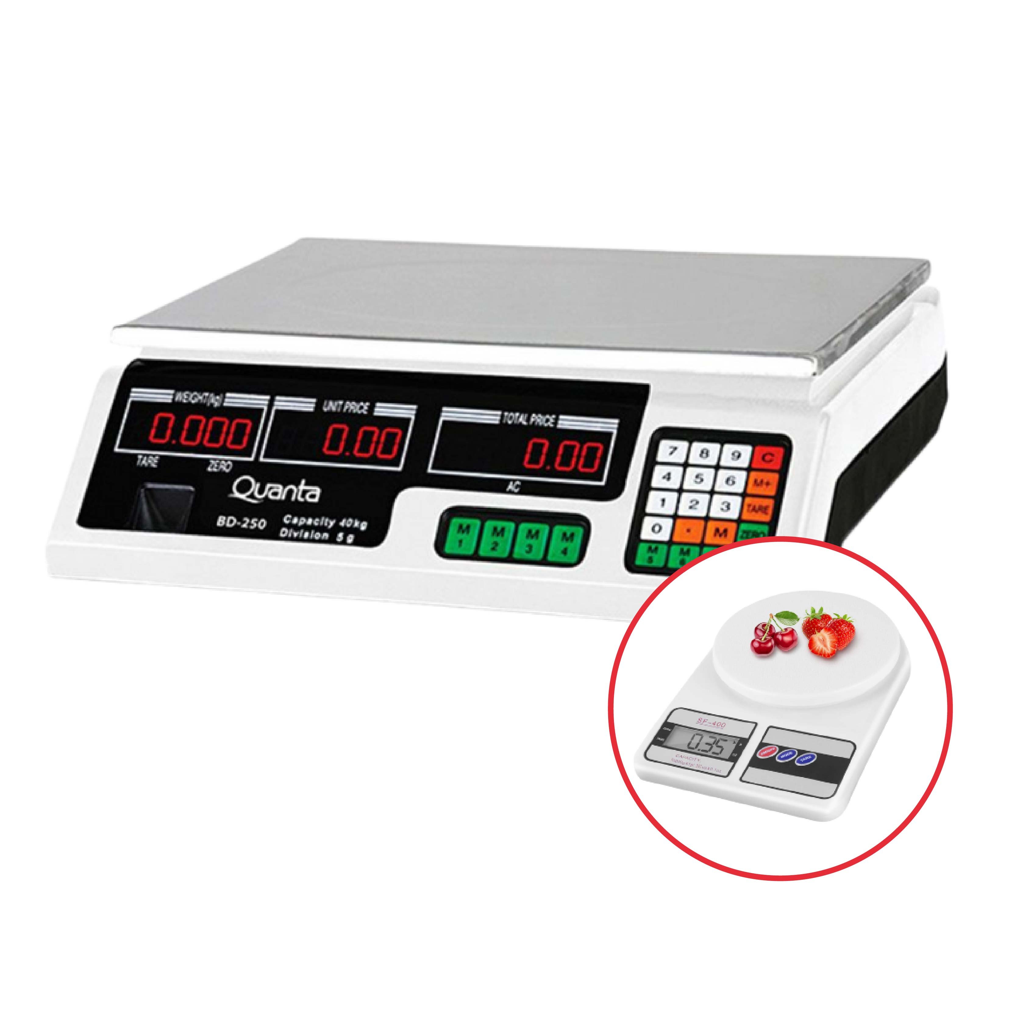 Цифровые весы Quanta 40 кг, LED + мини-весы