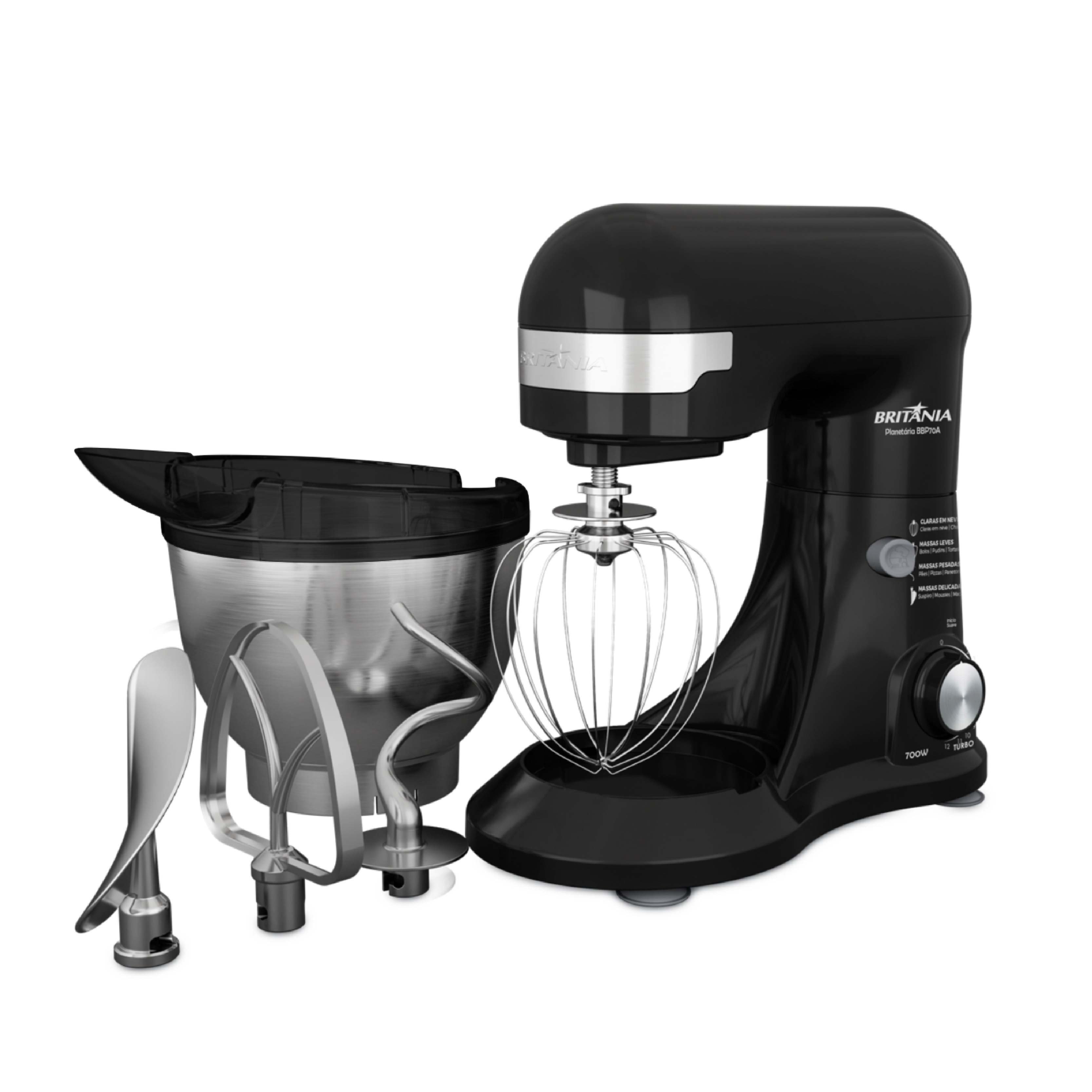 Batidora Britania Planetaria BBP70A 4L 12VEL. 700W Ng