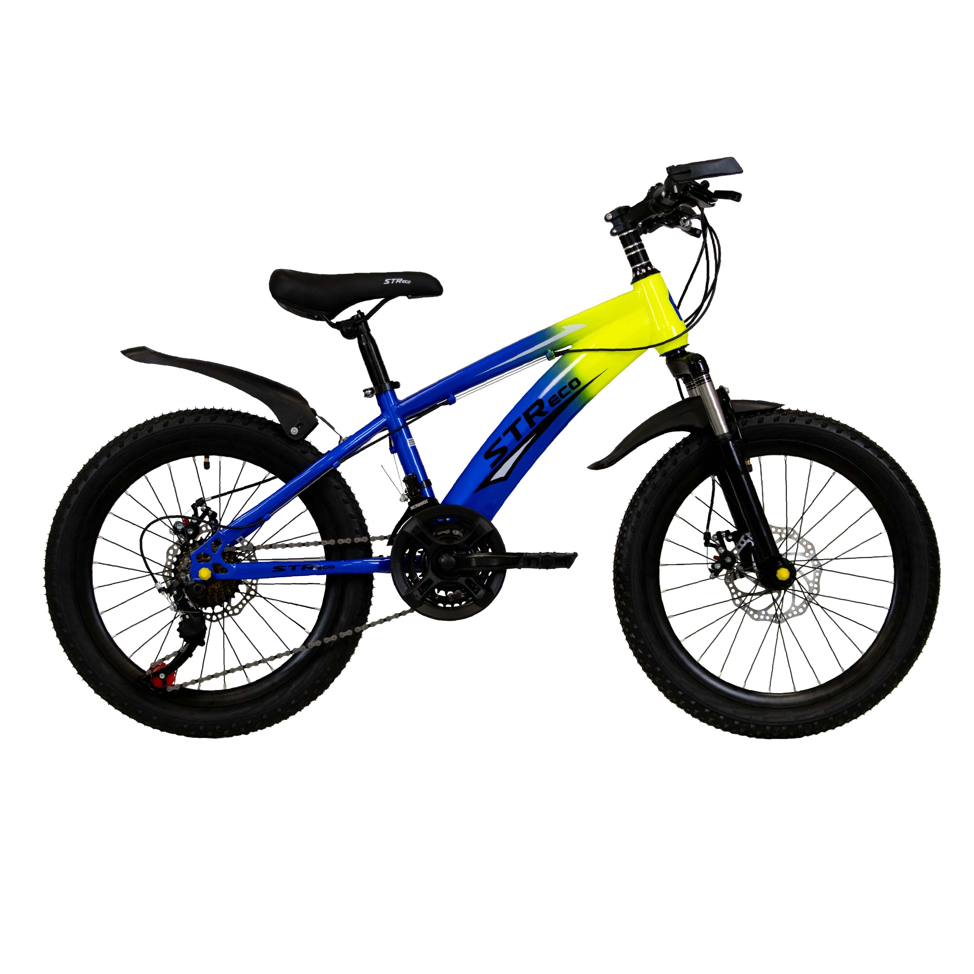 Велосипед Str Eco 20" — синий/жёлтый
