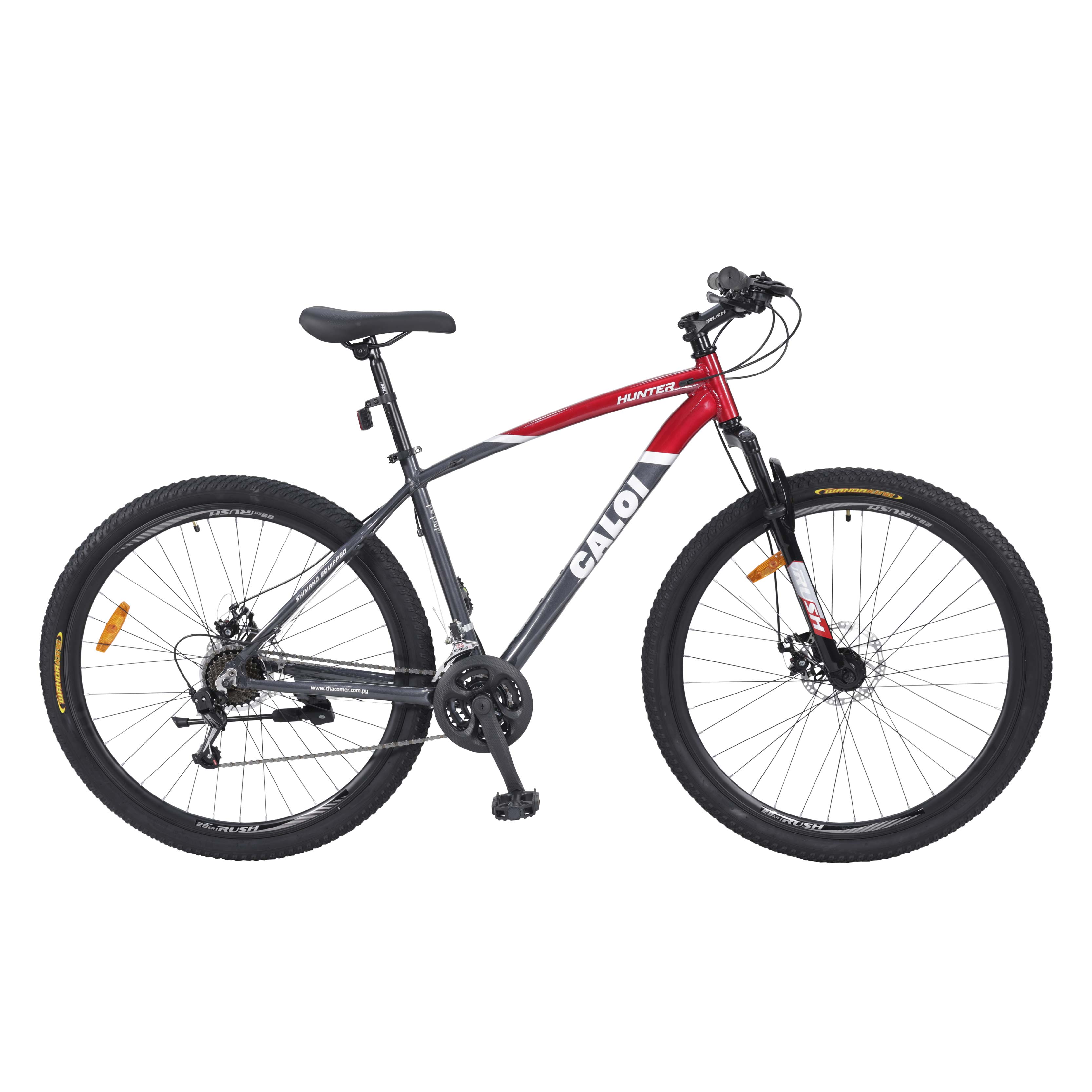Горный велосипед Caloi Hunter 29" — серый/красный