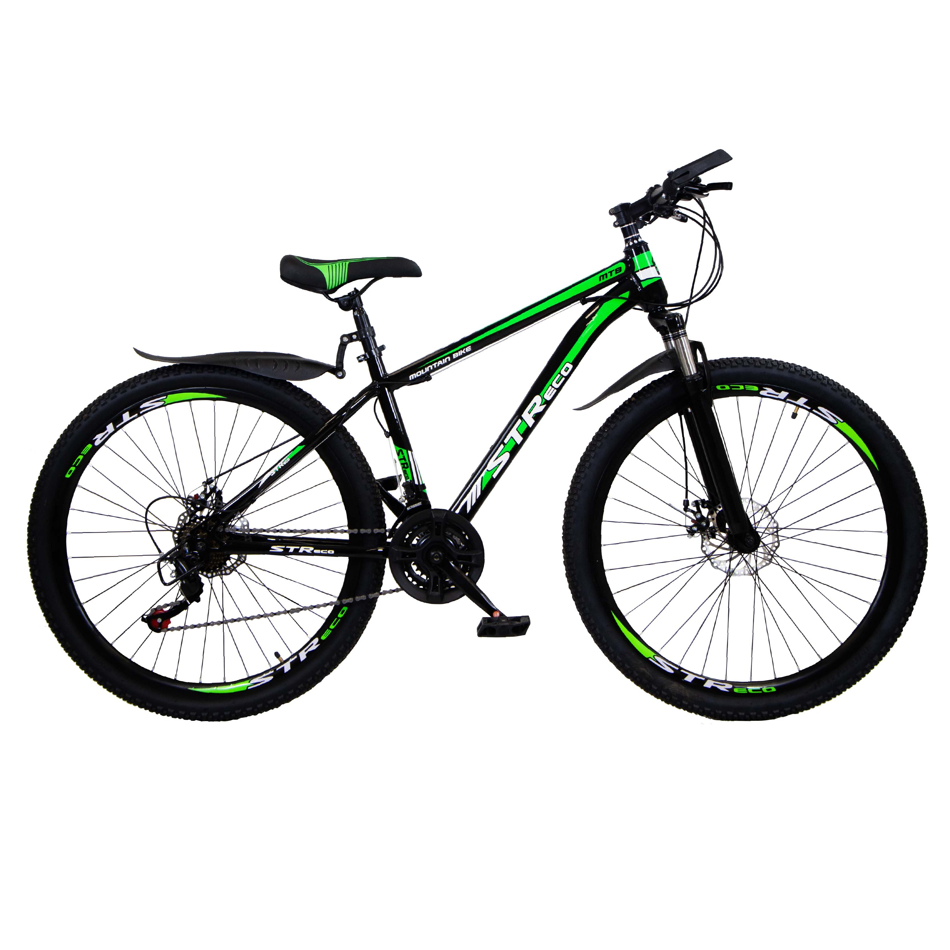 Горный велосипед STR Eco 27,5", зелёно-чёрный