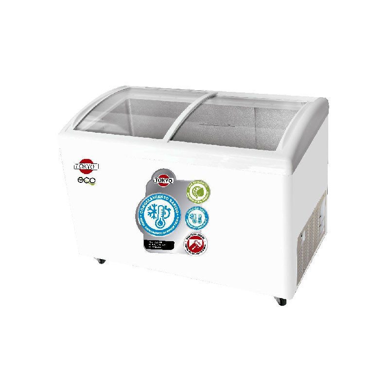 Congelador Tokyo TCONH350R 263LTS P/helado Vidrio Curvo