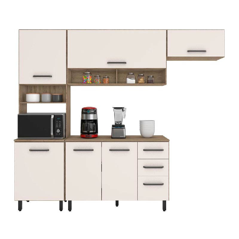 Kit Cocina Nobile Madri 6P/3C Carv/oak/off White