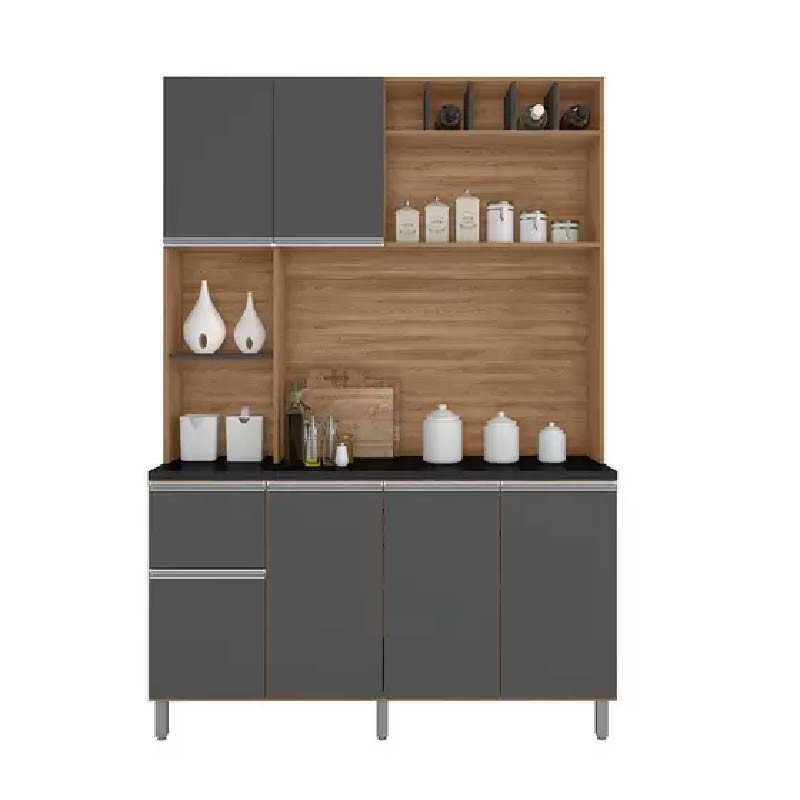 Kit Cocina Nobile Alice 6P/1C Carv/grafite