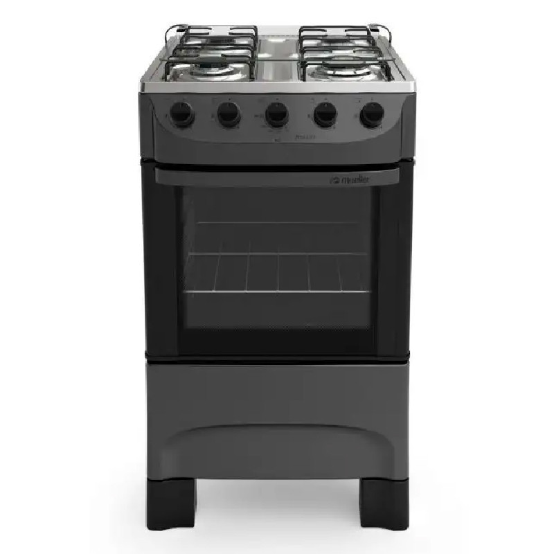 COCINA MUELLER MODERATTO 4H S/E TITANIO 1238