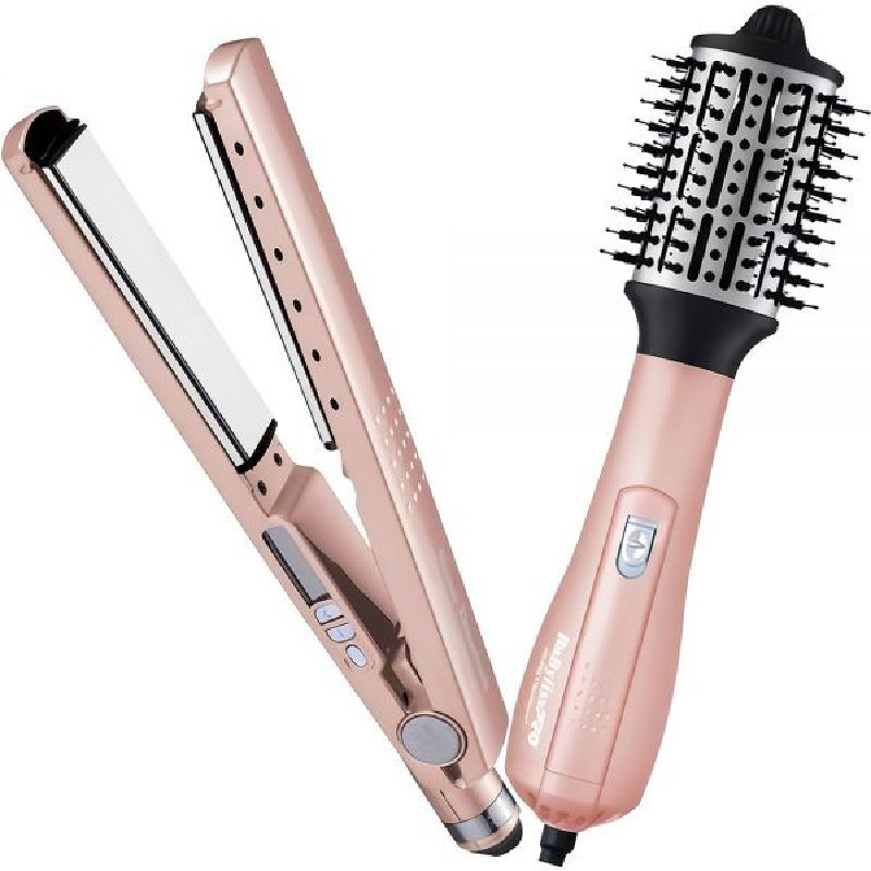 Combo Babyliss Planchita +cepillo Rose GOLD(PL4083/2.5)