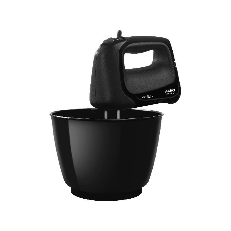 Batidor Arno Mini Chef Portatil Con Bowl 4V Negro 400W