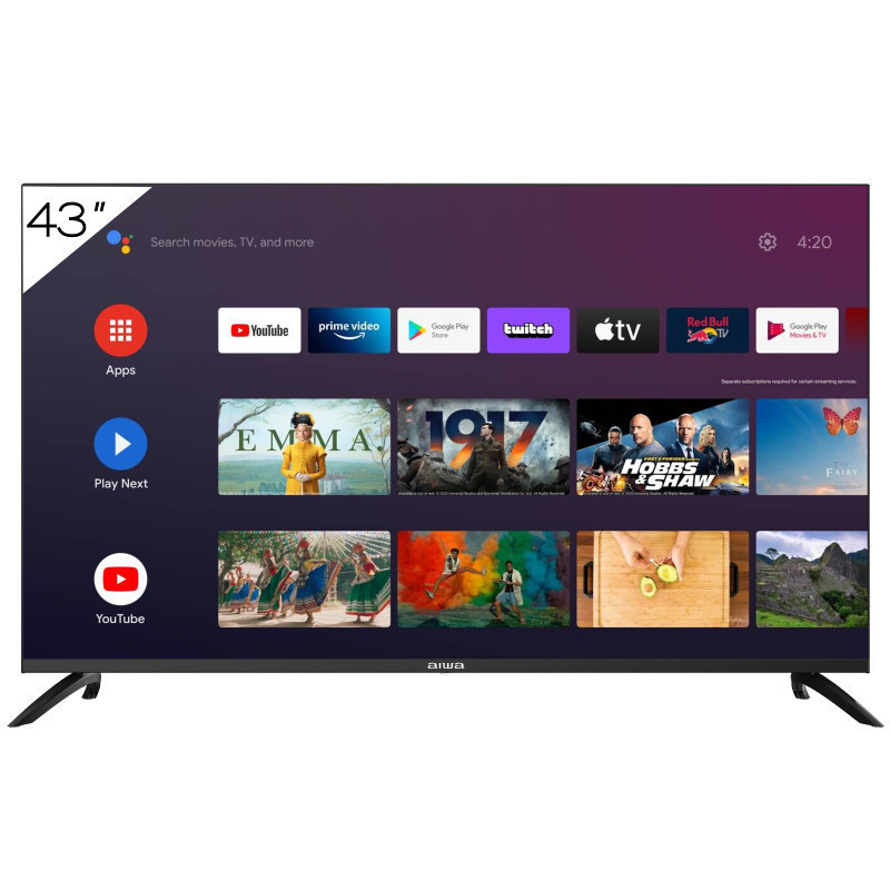TV Aiwa LED 43" AW-43B4SMFL Smart FHD Android/google TV