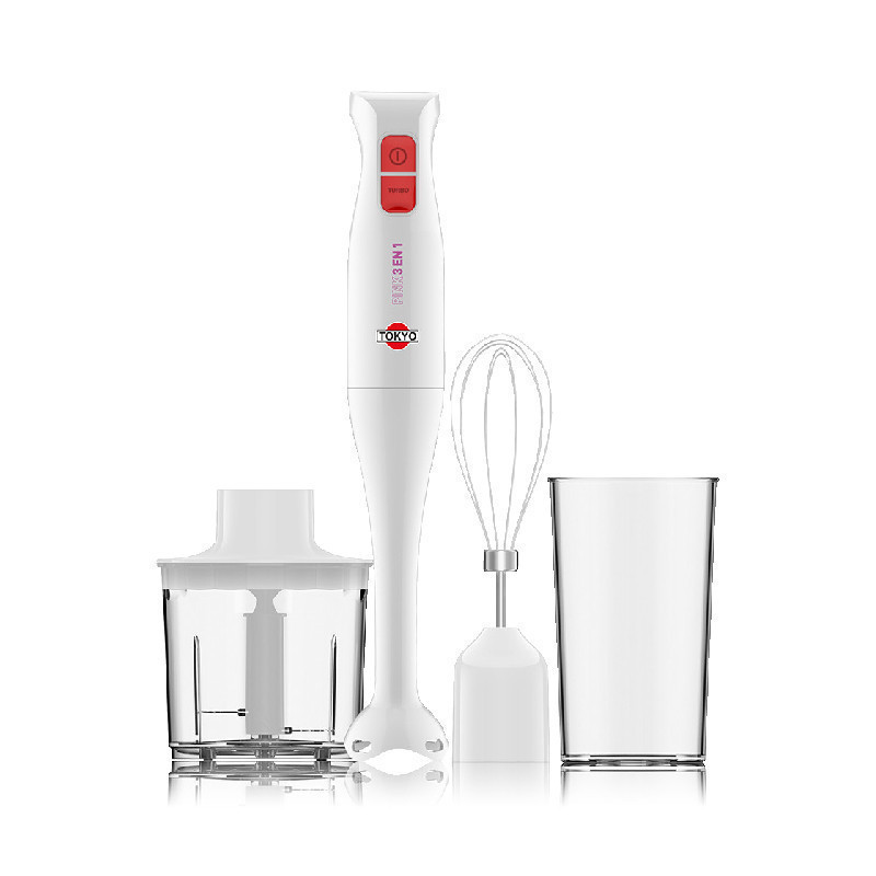 Mixer Tokyo Pink 3 En 1 Inox Con Batidor Y Picador 400W