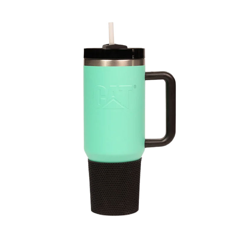 Vaso Termico Cat 1.3L C/manija Frio/calor Verde Agua