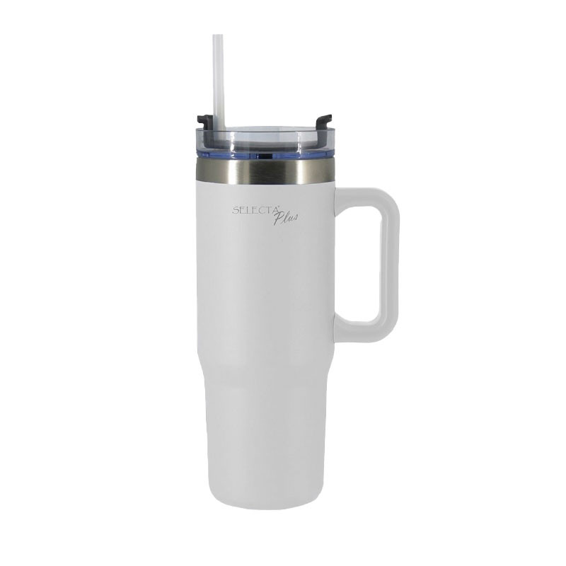 Hoppie Mug Travel Termico Selecta 900ML Blanco Acero Inox