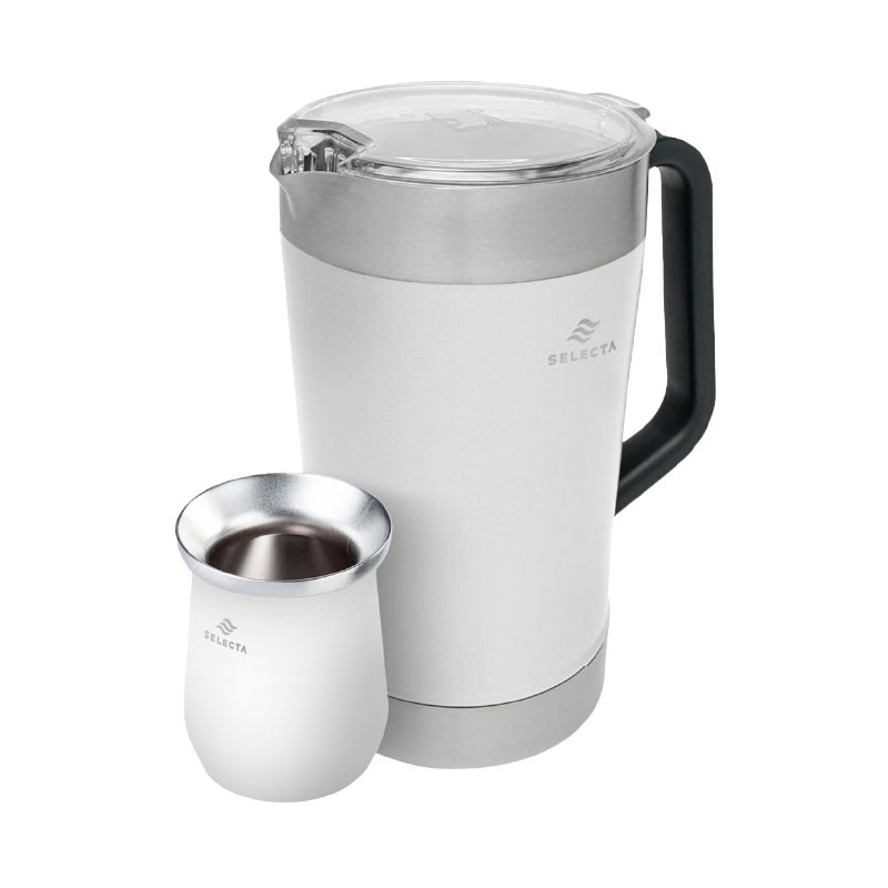 SET JARRA SELECTA 1.9L + MATE 330ML INOX. BLANCO