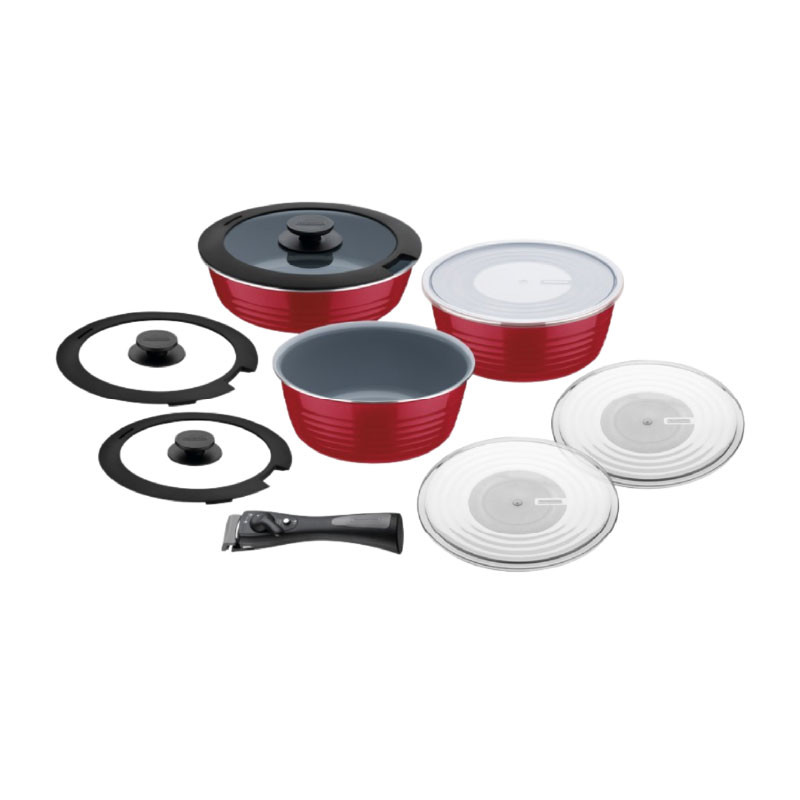 Juego De Ollas Tramontina Itria 20999/700 10PZAS Rojo