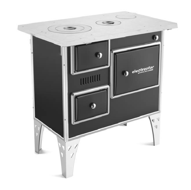 Дровяная плита Electrostar CL4002, чёрная