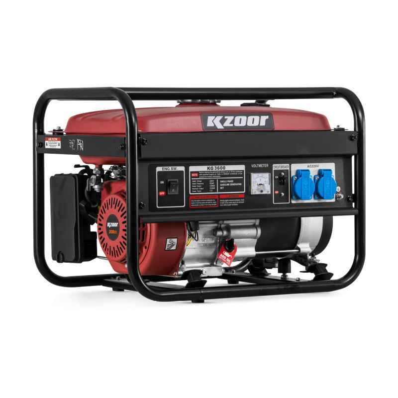 Бензиновый генератор Kzoor 2.8 кВА KG3600