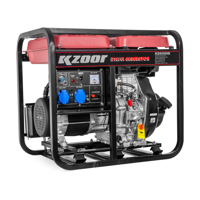 Дизельный генератор Kzoor 5 кВА KD6500E с электростартером