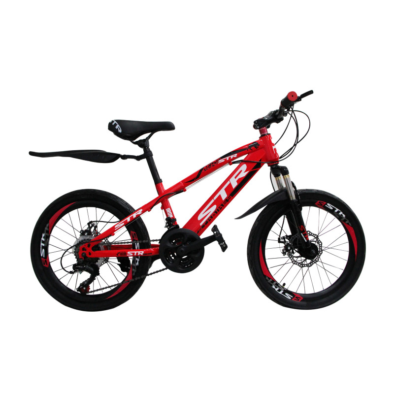 Велосипед STR Iron X с амортизатором 20", оранжевый, дисковые тормоза