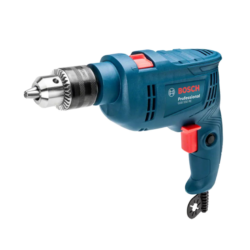 Дрель Bosch GSB550RE + 3 сверла 550 Вт