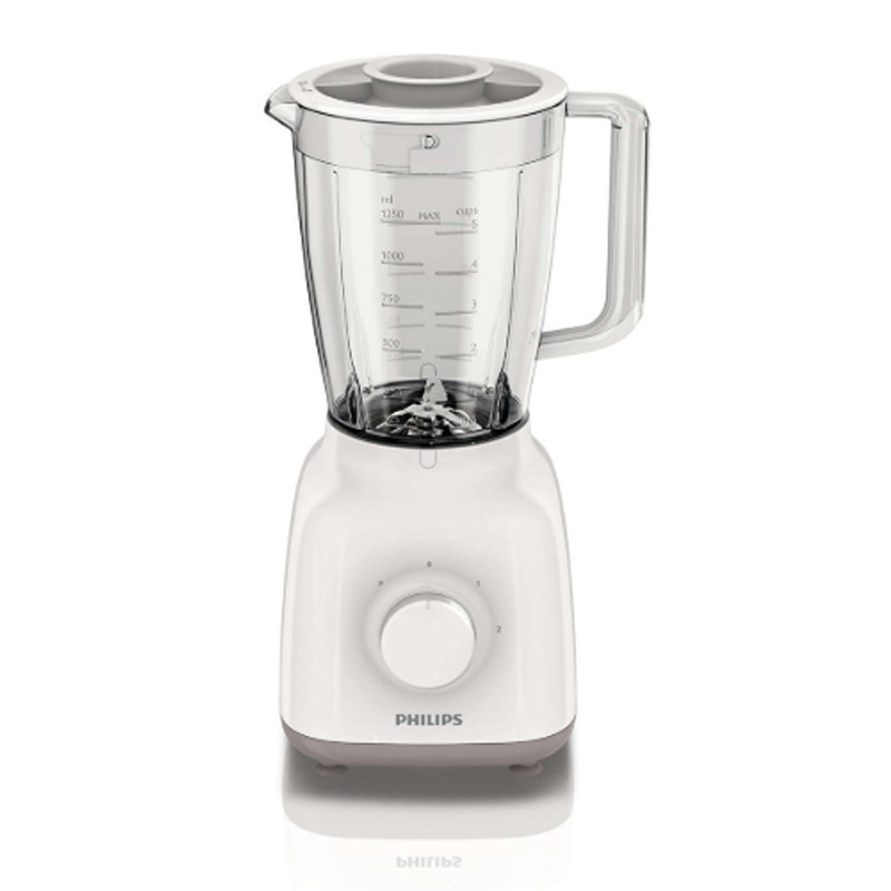 Блендер Philips HR2105/00, стеклянная чаша 1,5 л, 2 скорости/турбо, белый