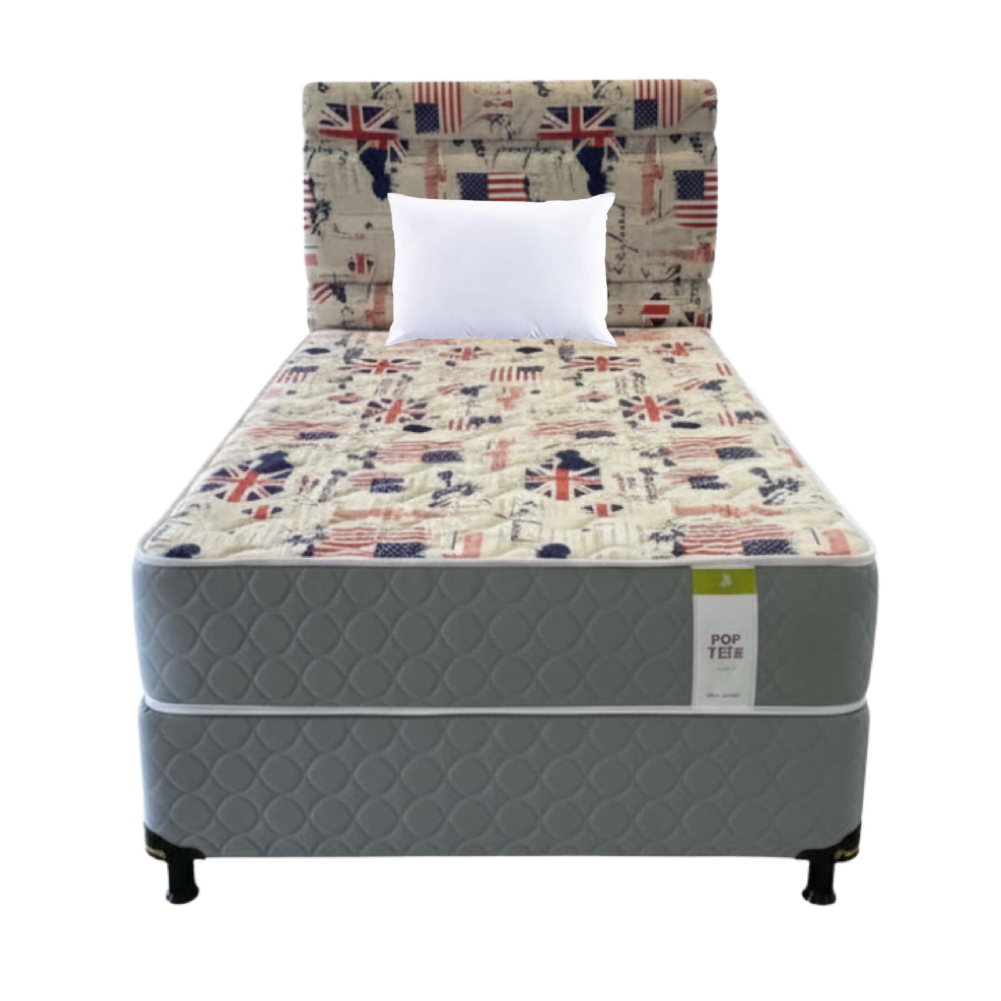 Матрас Superspuma Pop Teen 120X190 (b+c+c) серый в полоску + 1 подушка
