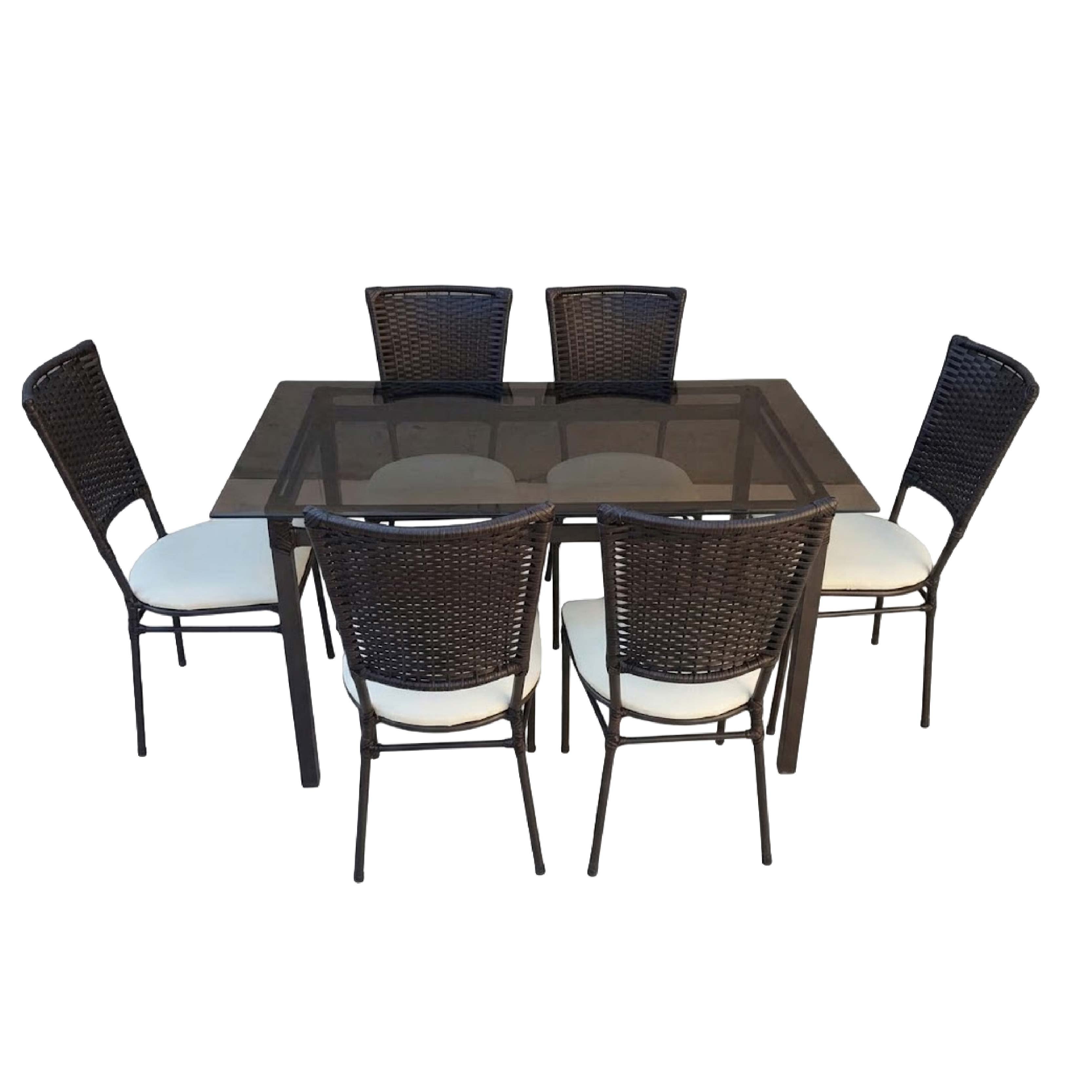 Juego De Comedor A&f Iris 6S M. Vid. Tabaco