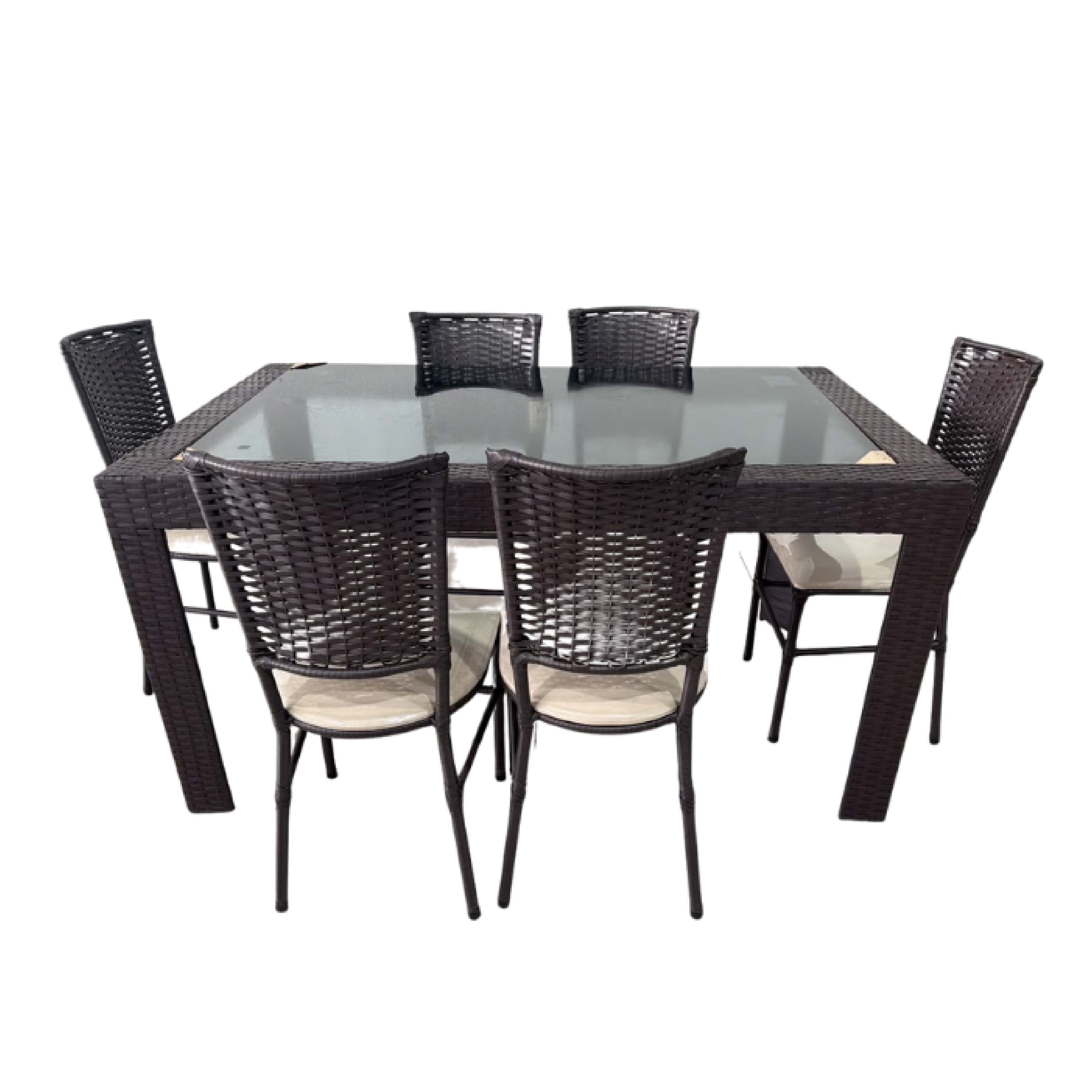 Juego De Comedor A&f Diana 6S M. Vid. Tabaco