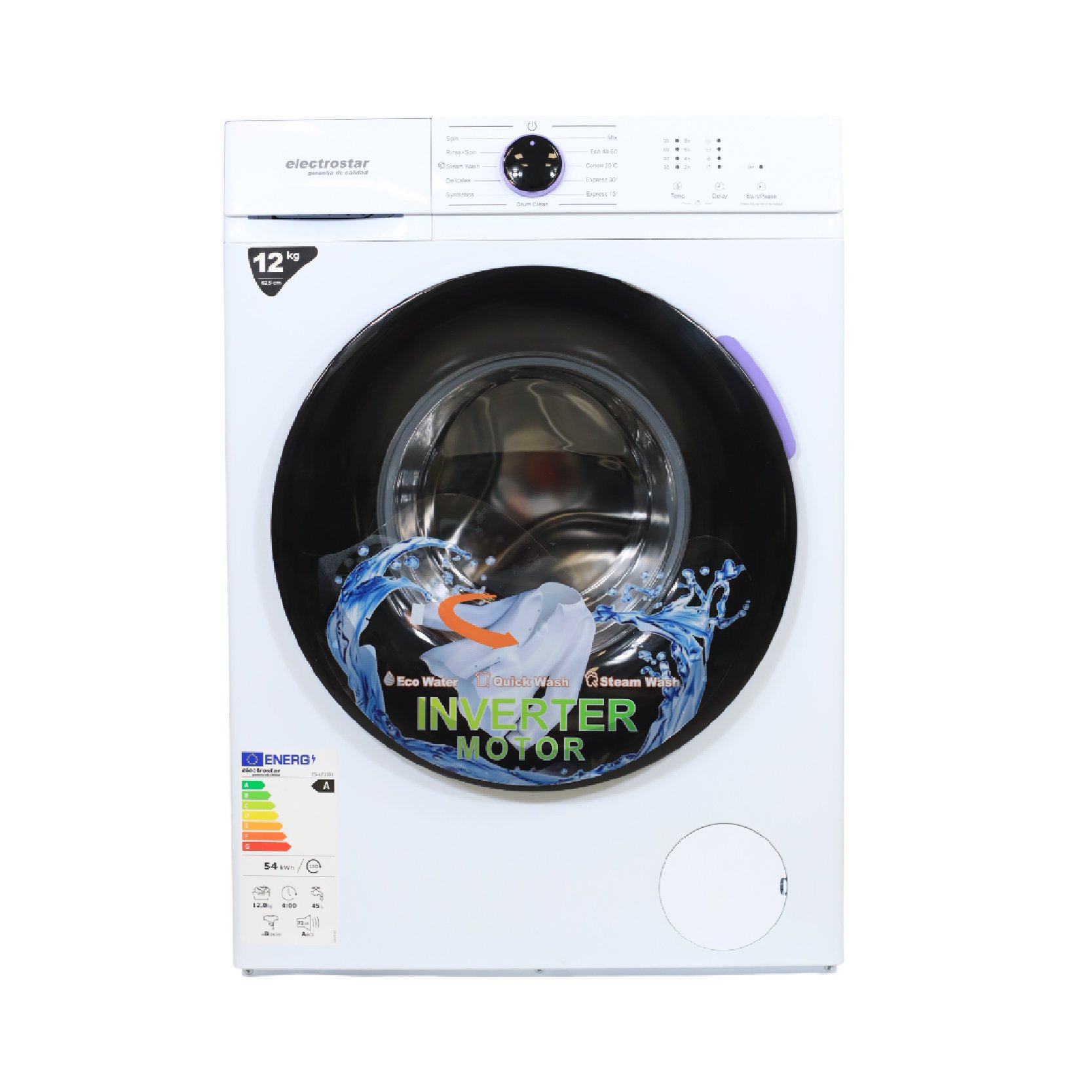 Lavarropas Electrostar LF1201 Aut. 12KG C/f Inv. Bl
