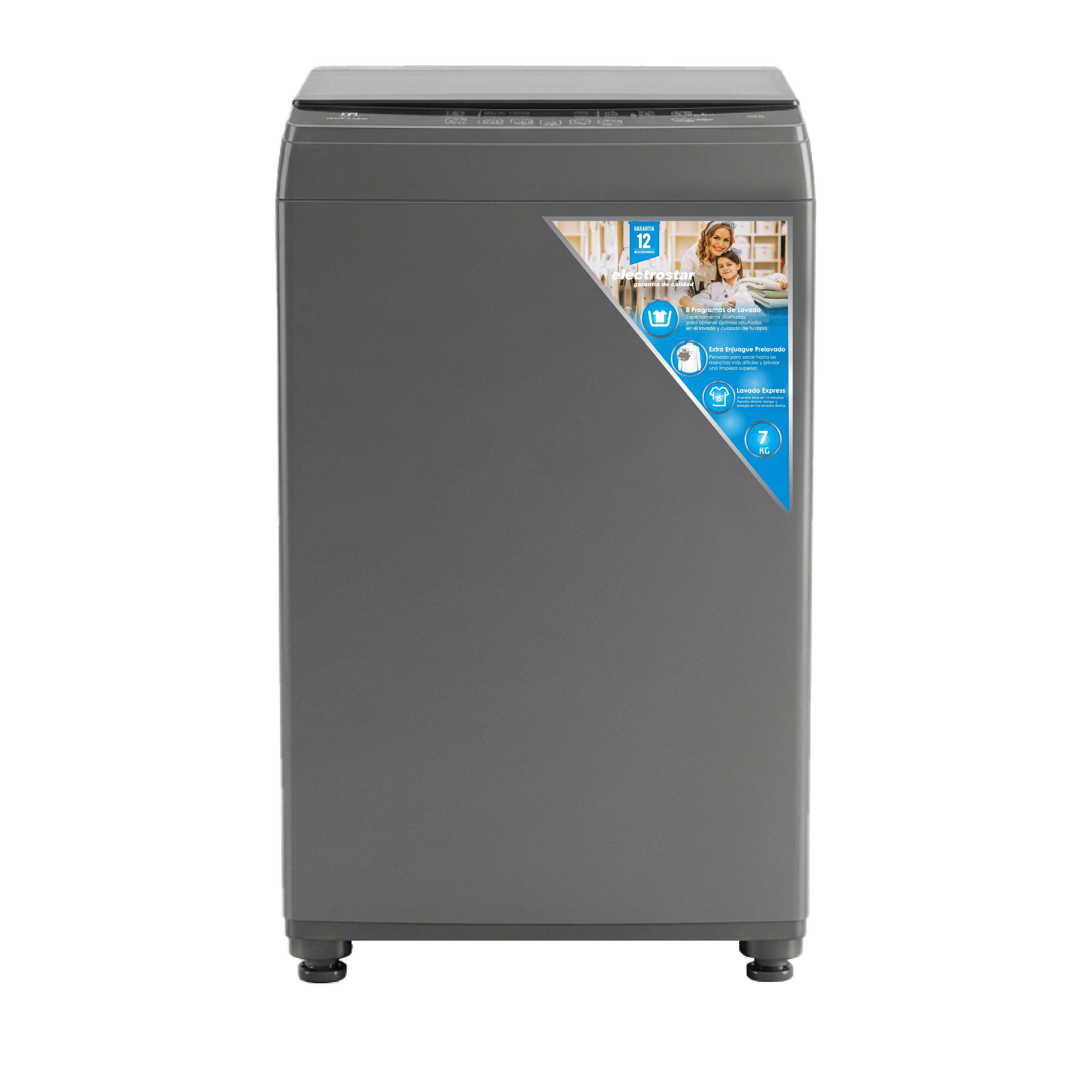 Lavarropas Electrostar LS0707 Aut. 7KG C/s Gris
