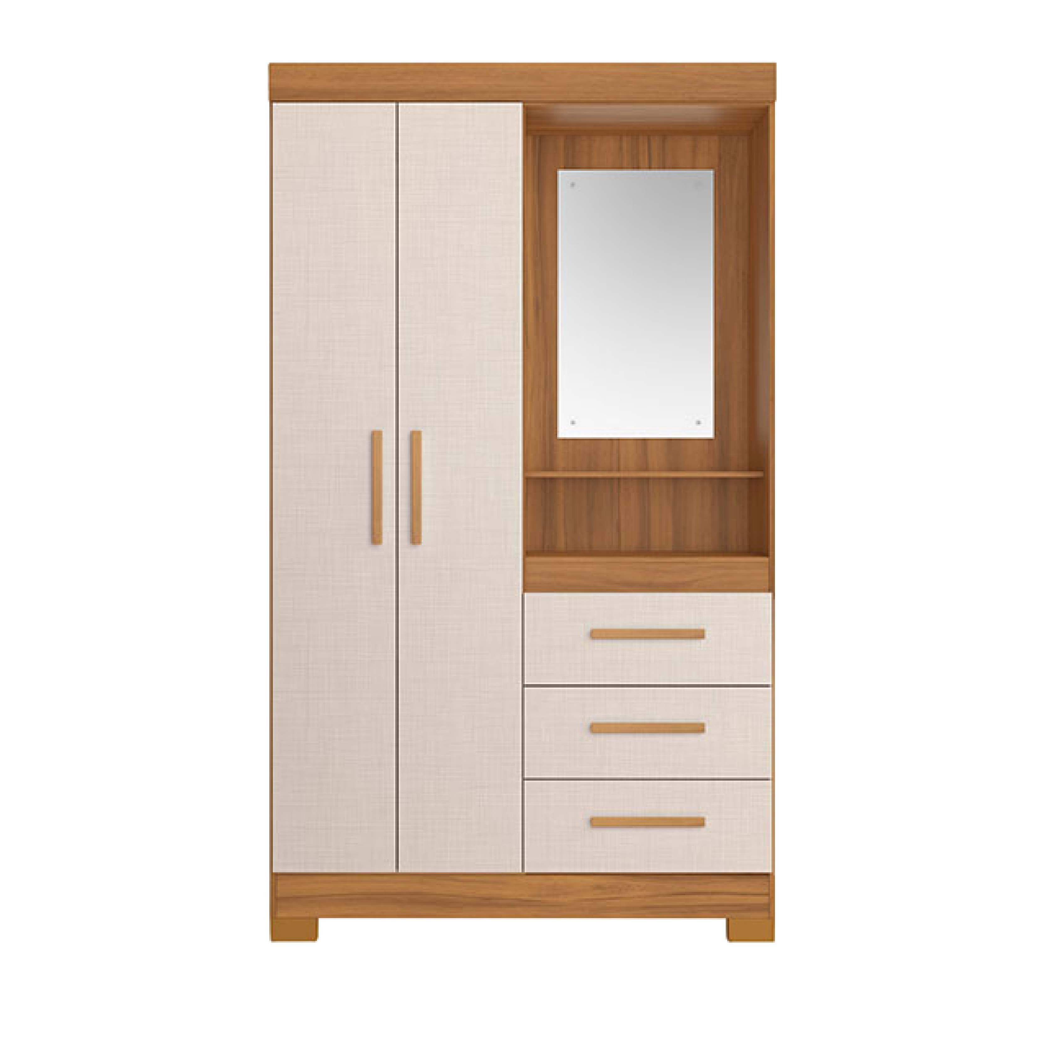 Ropero Abba Nt 6020 2P/3C C/ Espejo Freijo/trend/off White