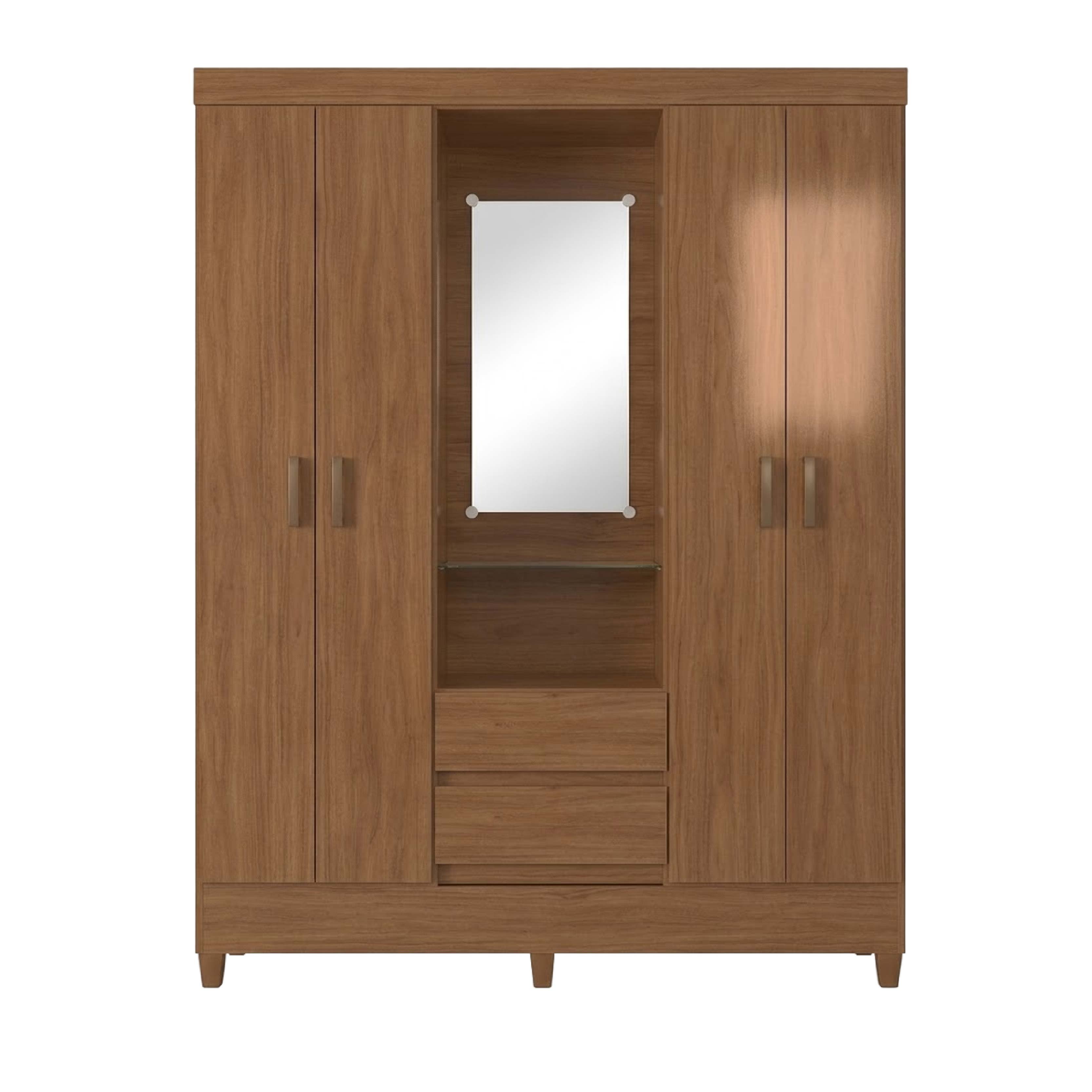 Шкаф Nobile Capelinha Fit 4P/2C, жекитиба, с зеркалом