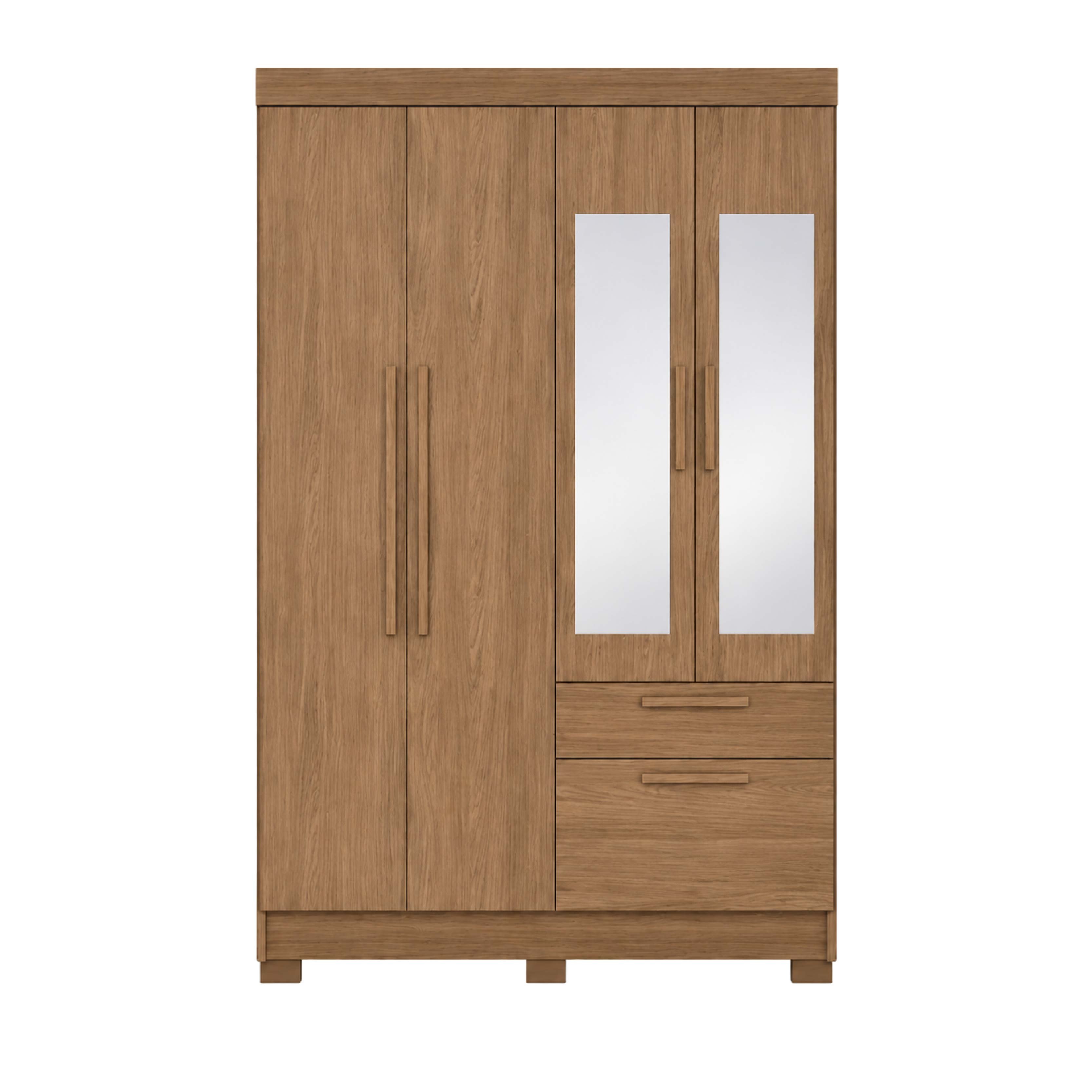 Ropero Nobile Londrina 4P/2C Jatoba C/ Espejo