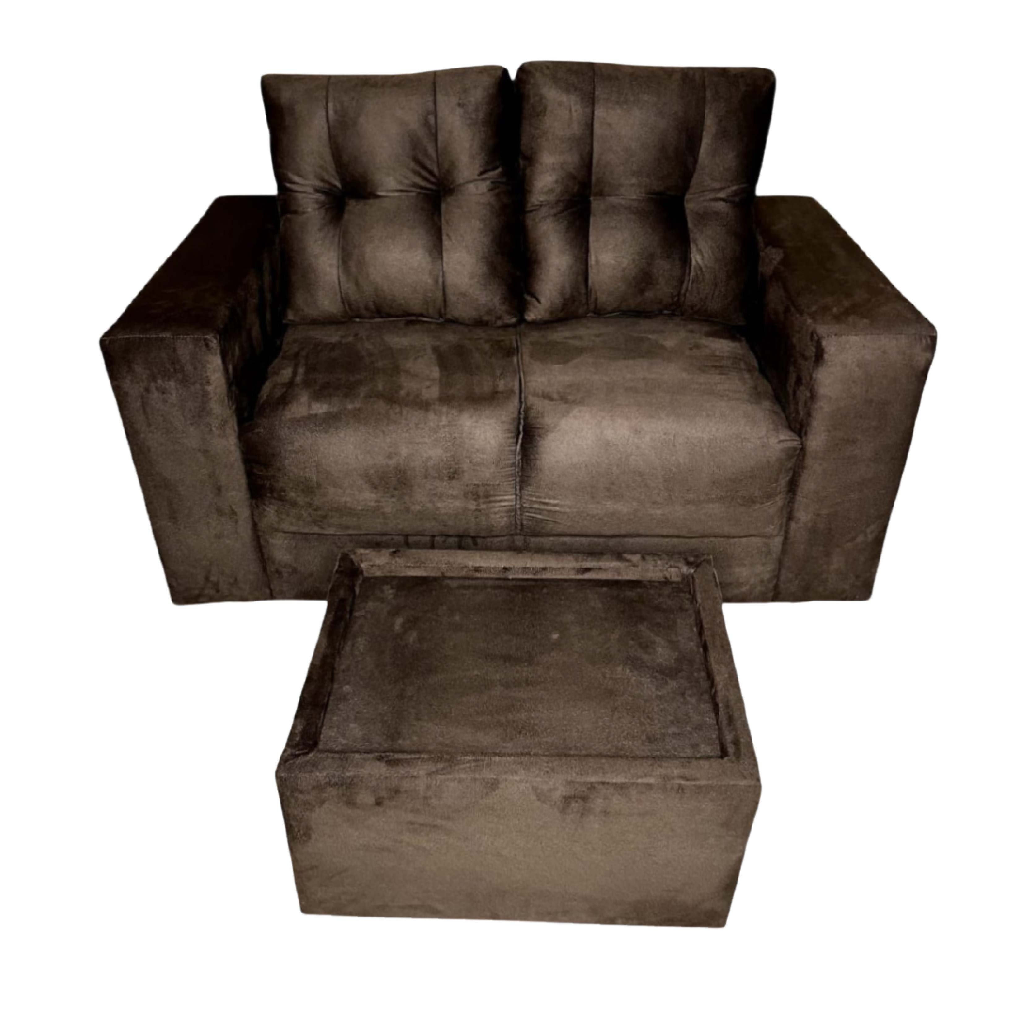 Sofa Aguila Suiza C/ Mesita Chocolate Pena
