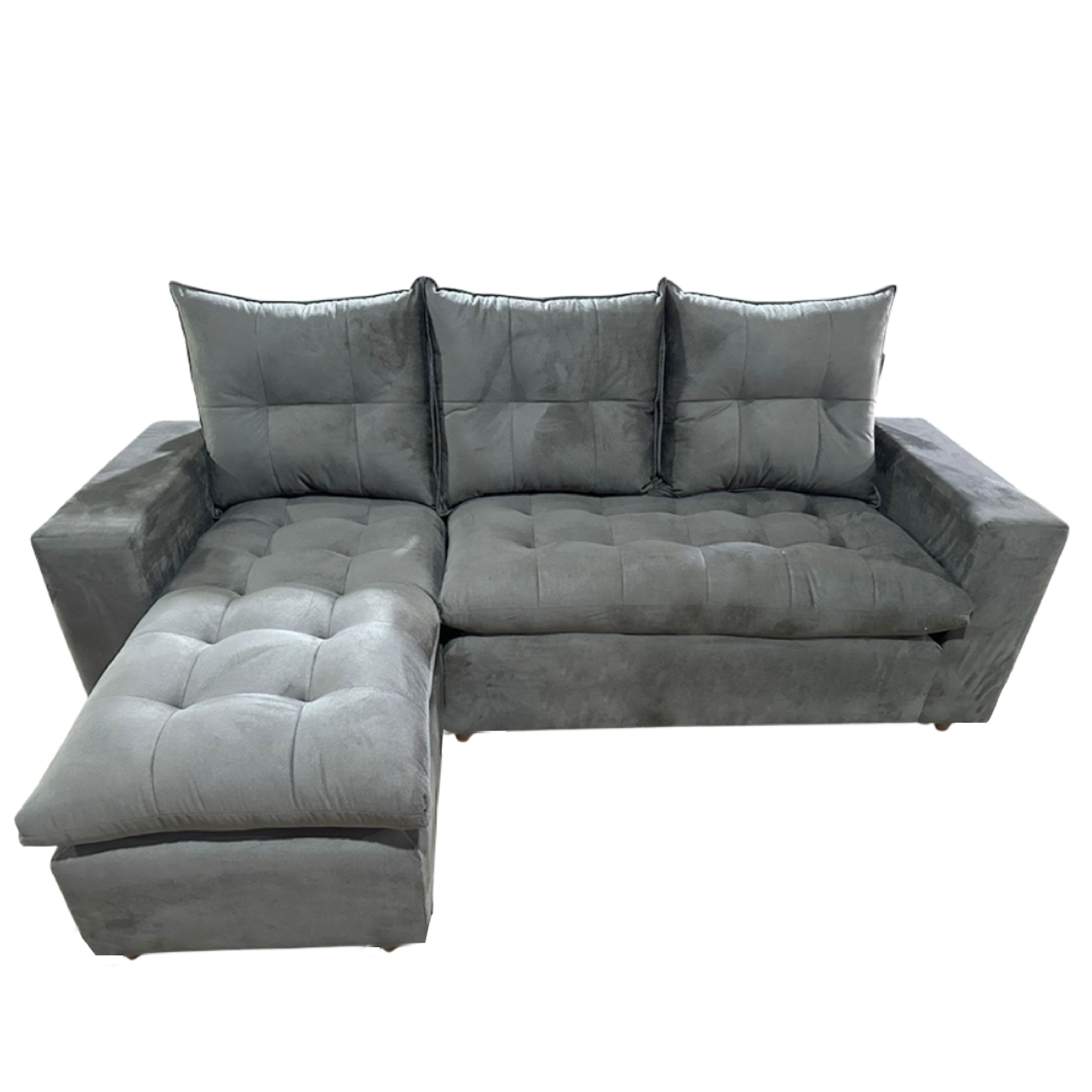 Sofa Confort Paloma 2CHEIS Izquierdo Gris