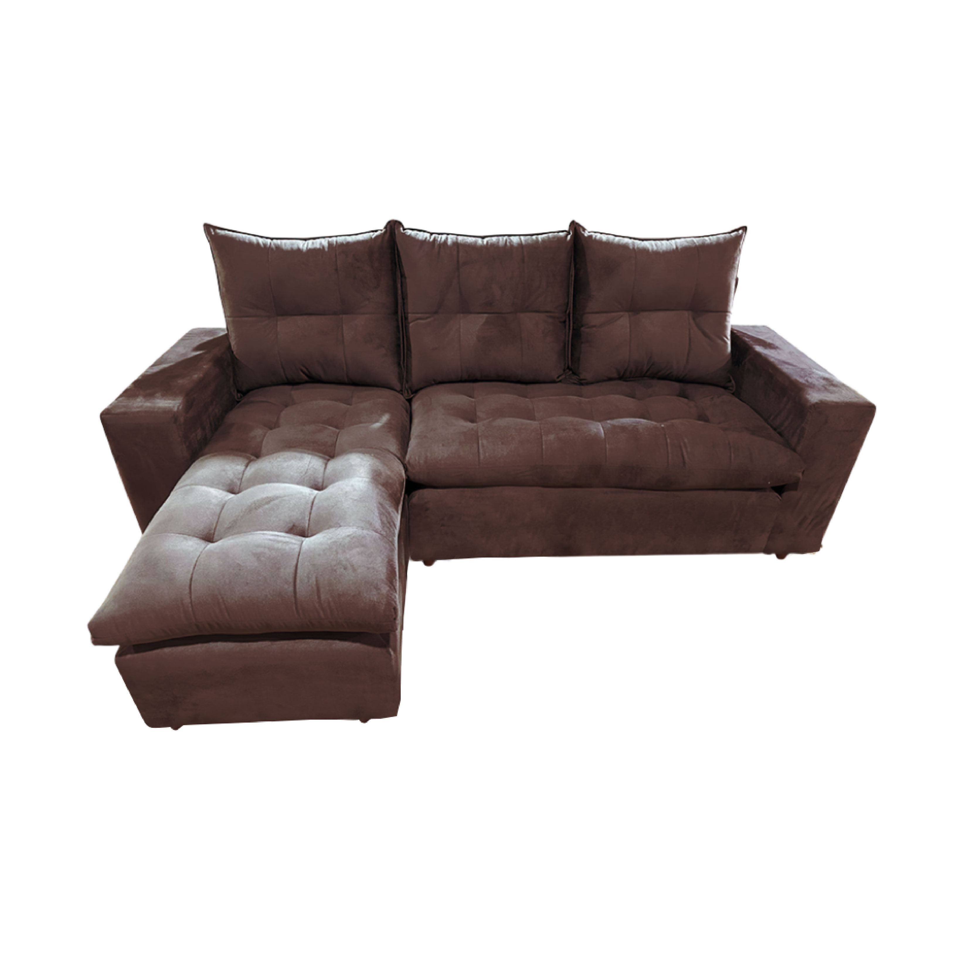 Sofa Confort Paloma 2CHEIS Izquierdo Marron
