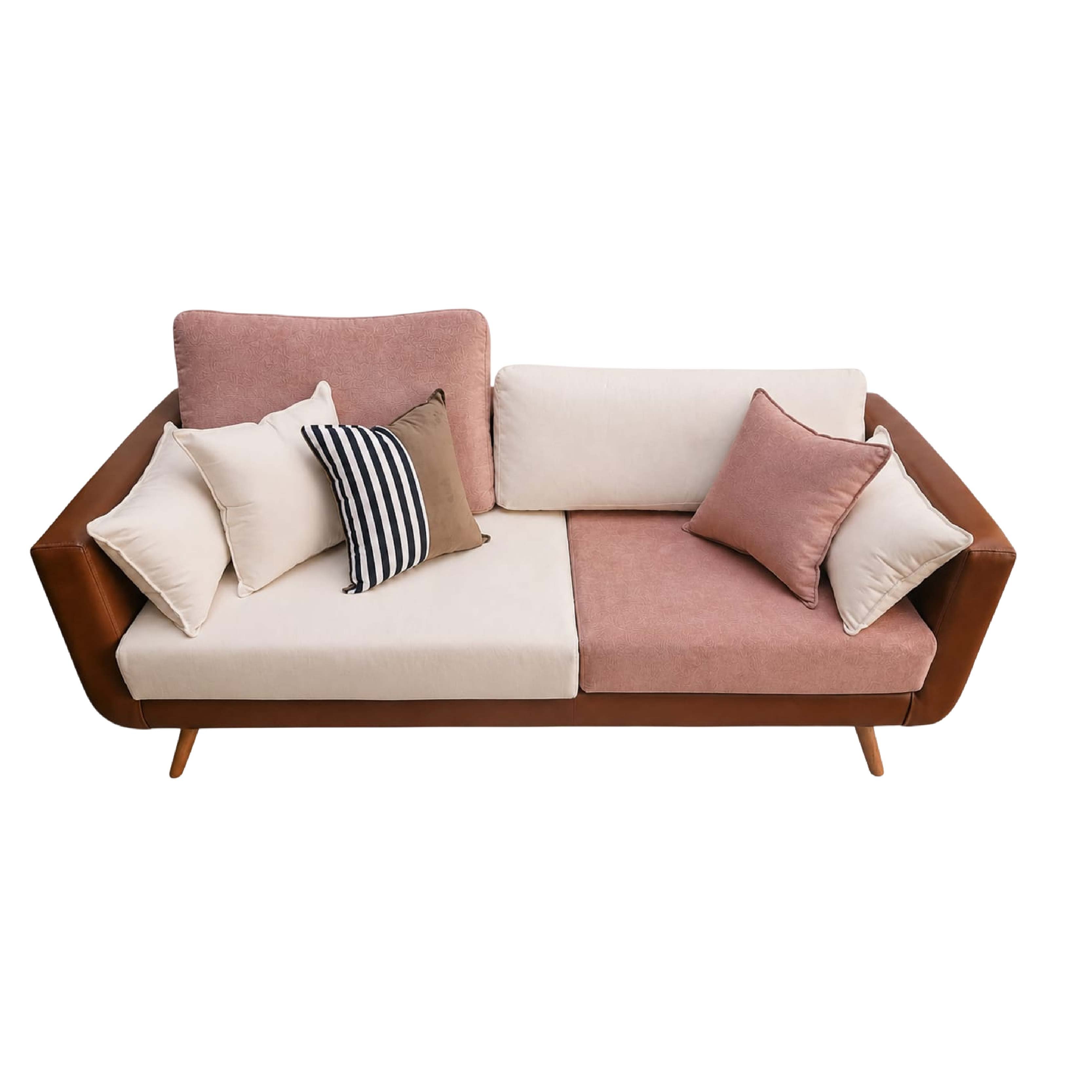 Sofa Dorita Mudra 3L + 5ALMOH. Rosa
