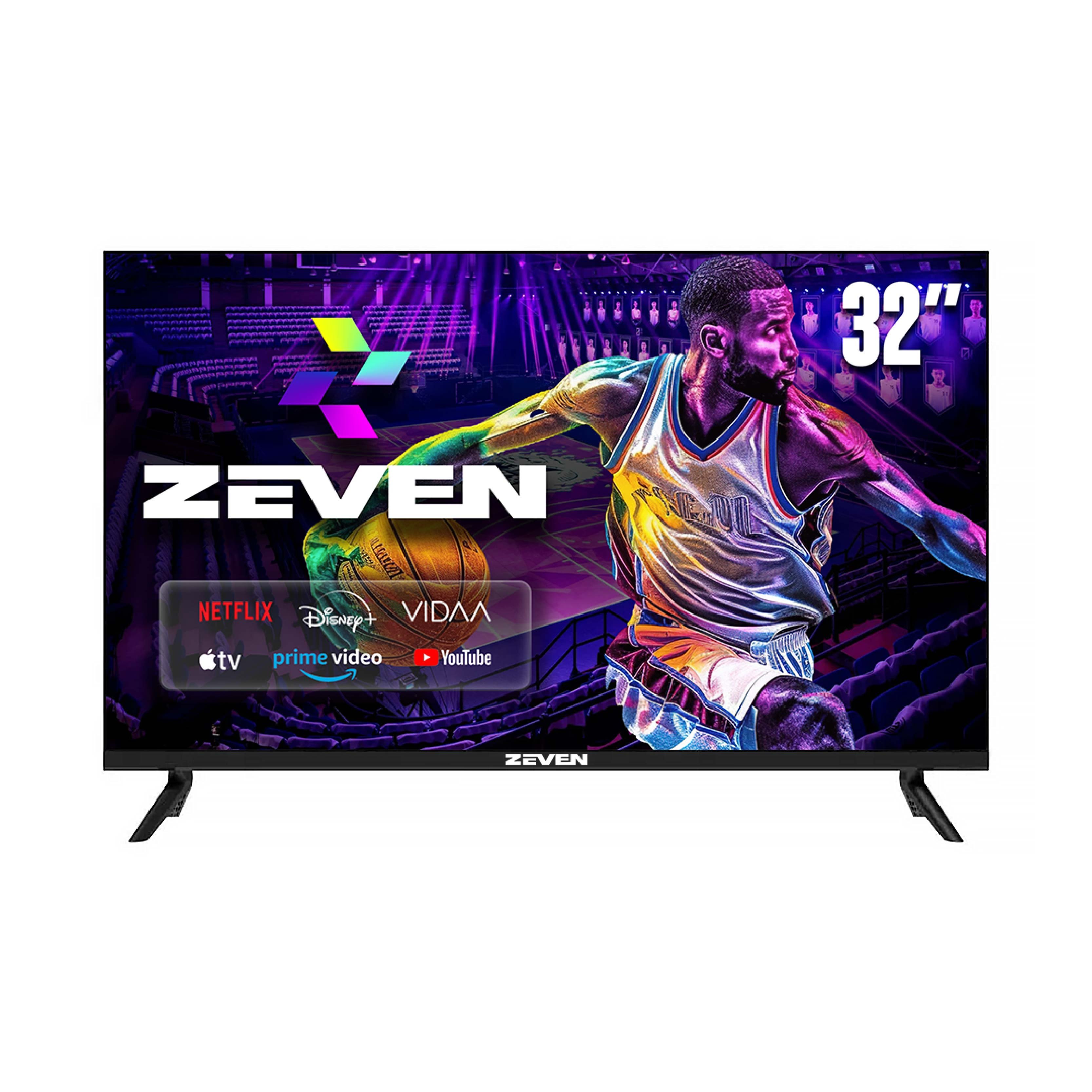 TV Zeven LED 32" 32D4N Smart Vidaa U9 HD C/ Soporte