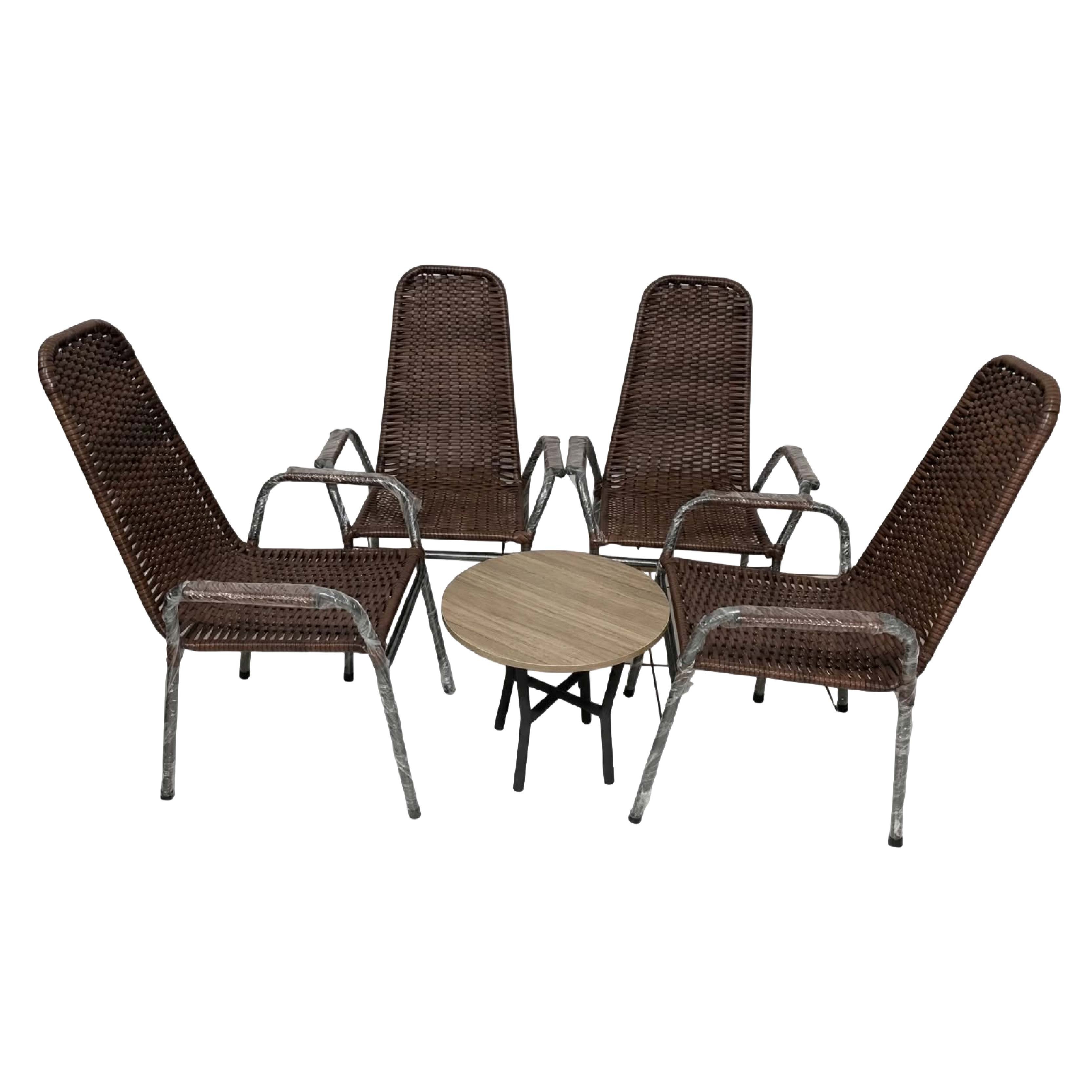 Juego De Jardin A&f Amberes 4S C/m Tabaco