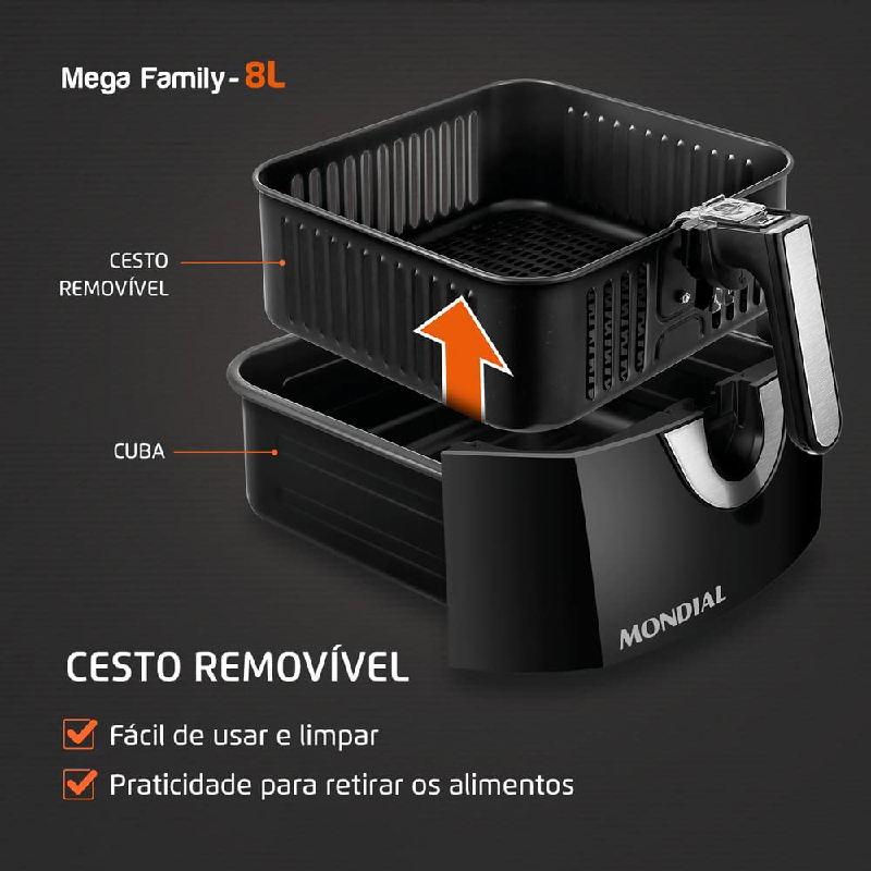FREIDORA ELECTROBRAS GRAND FAMILY INOX 8.5L